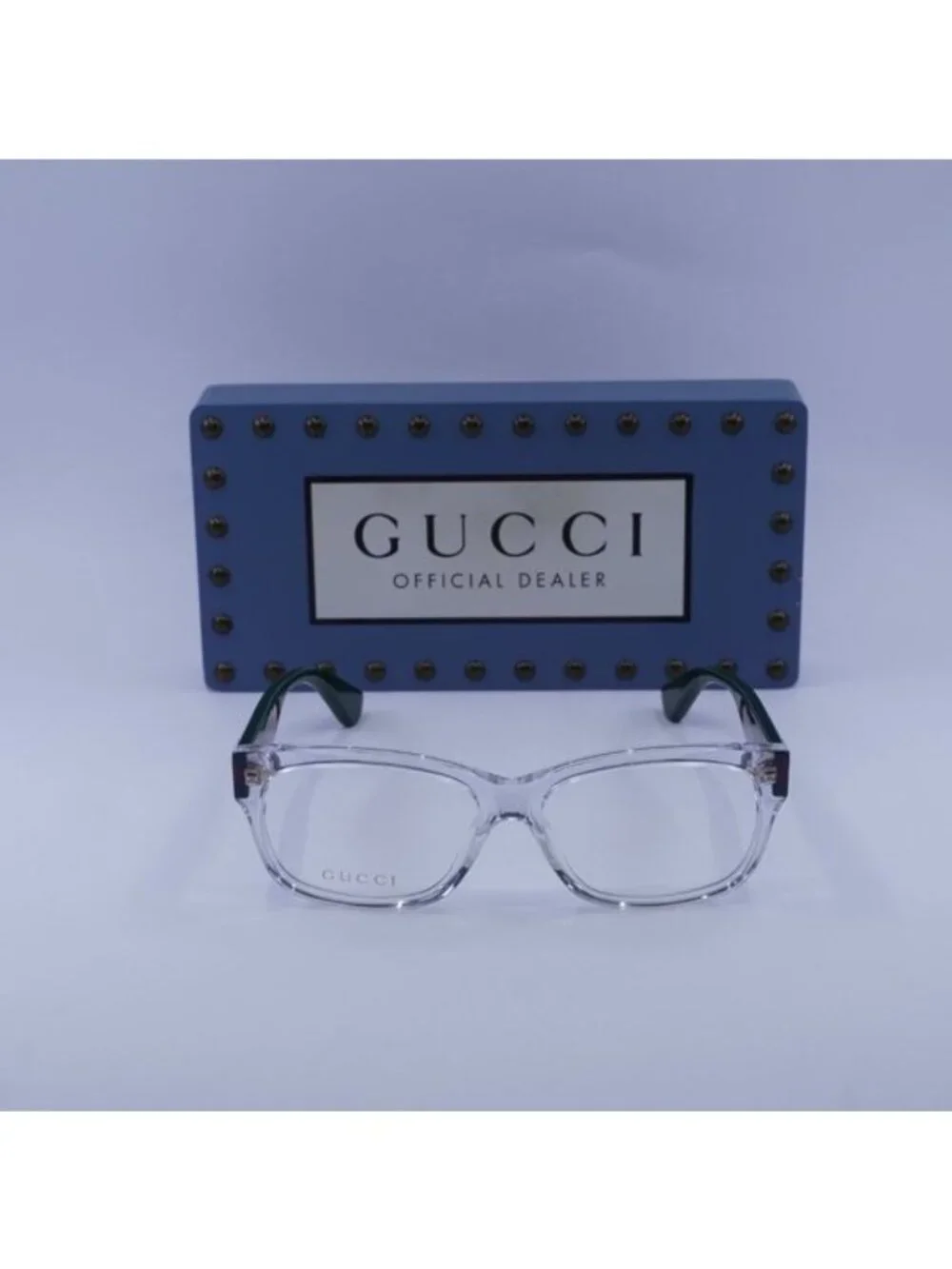 Gucci GG0278O 016 Rectangle Eyeglasses 55mm - Crystal/Green/Red